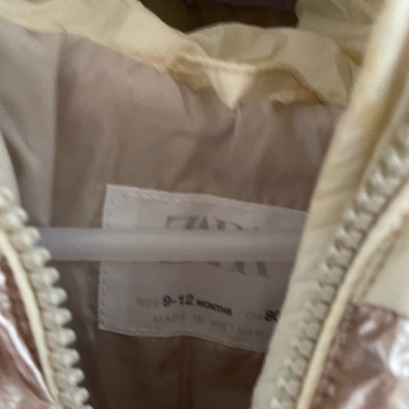 Zara kids puffer winter jacket size 9-12 months LIKE NEW - Picture 3 of 3